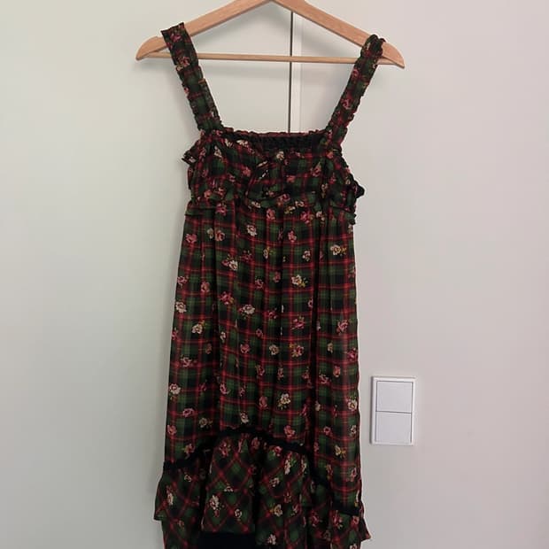 백예린깔 빈티지 꽃 원피스