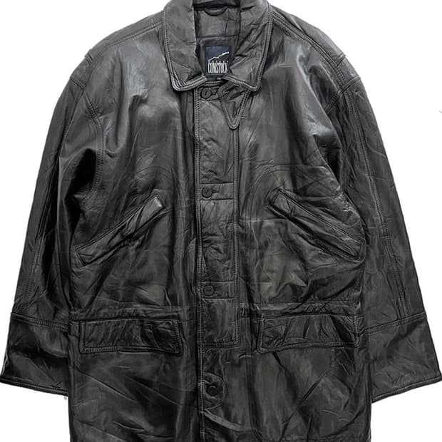 COMSTOCK 빈티지 레더 카코트