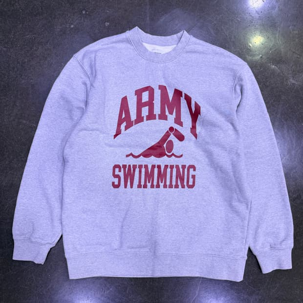 에스피오나지 ARMY 스위밍 맨투맨 스웻셔츠 그레이 L