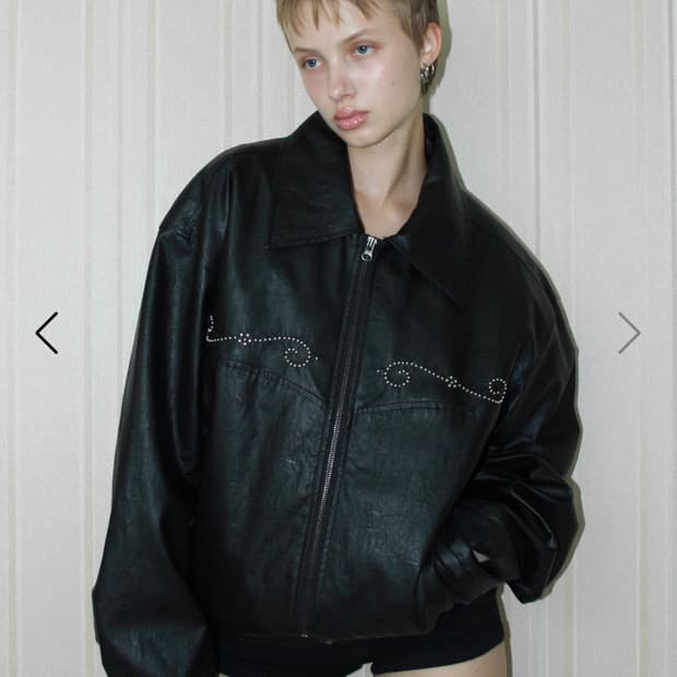 벤에시 Studded Western Leather Jacket