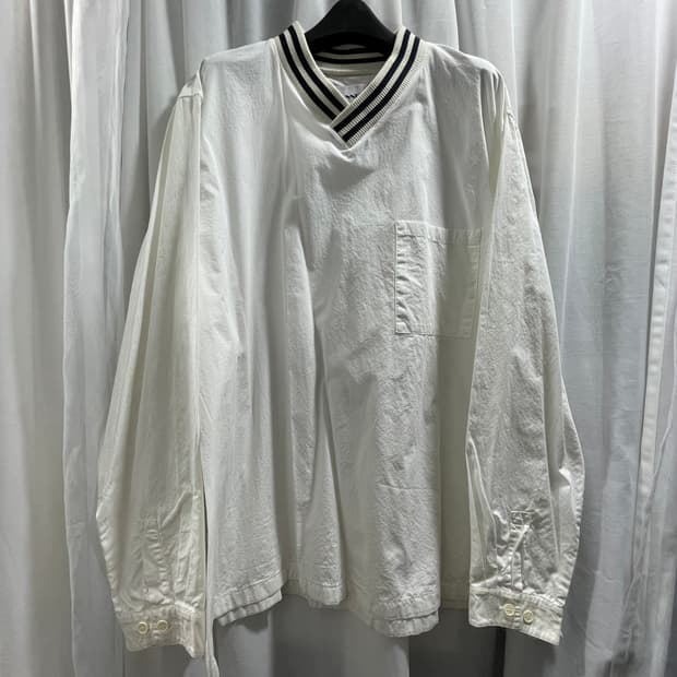 써네이/ 브이넥 립 풀오버 셔츠/ XL