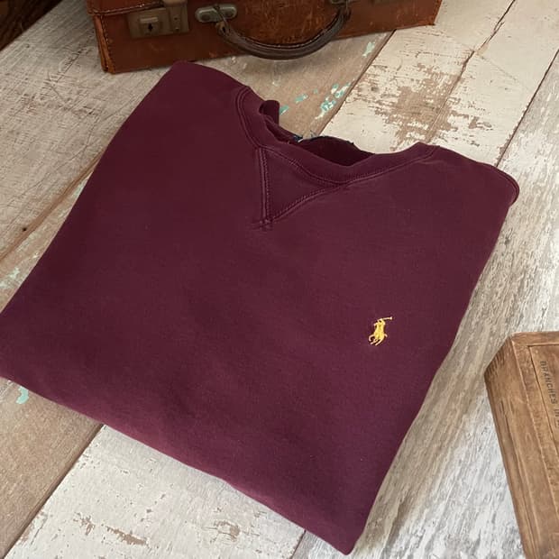 폴로 랄프로렌 버건디 스웻셔츠