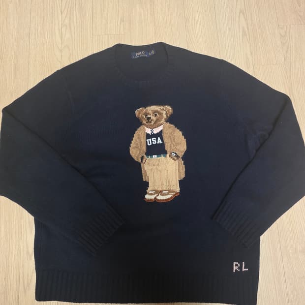 폴로 랄프로렌 베어 캐시미어 니트 XL 네이비 POLO