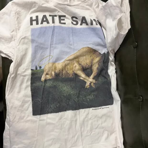 세인트미카엘 hate saint L사이즈 쉽티셔츠