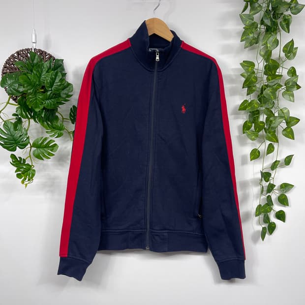 [폴로] 랄프로렌 네이비/레드 트랙 자켓 기모 (L)