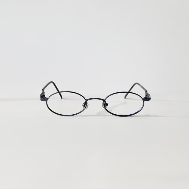 [픽키-655] (small) 블랙 메탈 오벌 프레임 안경 얇은 경량