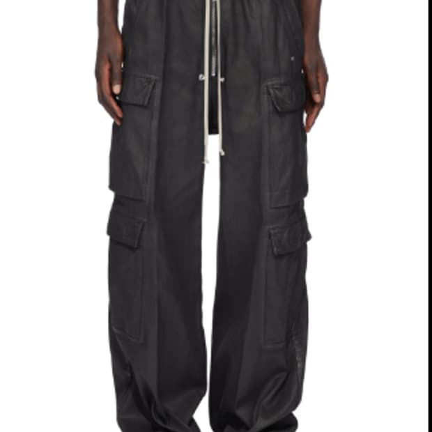 [S] 릭오웬스 다크쉐도우 더블 카고 점보 벨라스 팬츠 BW