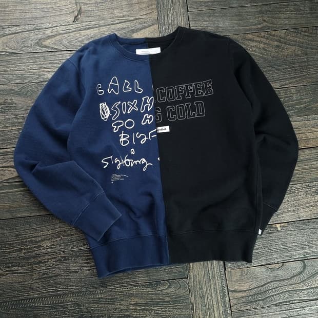 [디스이즈네버댓] 그래픽 프린팅 아수라 배색 맨투맨 M18502