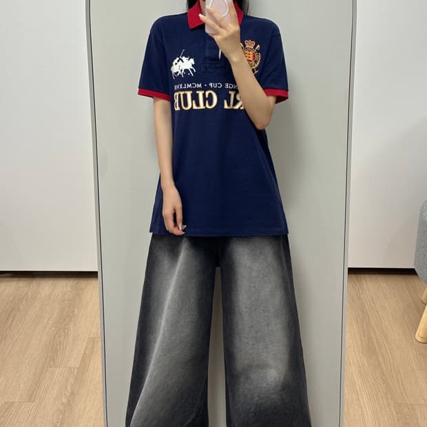 폴로 랄프로렌 빅포니 치프키프 네이비 카라 반팔 티셔츠
