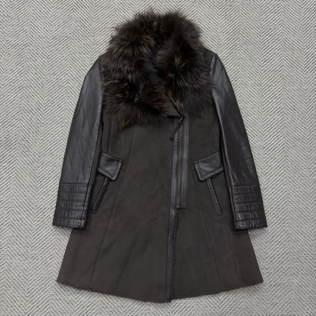 아르덴미즈 리얼퍼 레더 코트 v1963