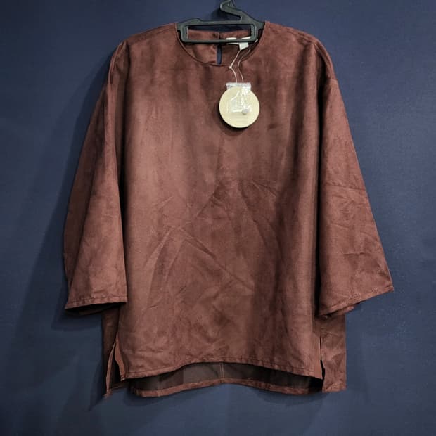 SJWANI(손정완)인조 스웨이드 블라우스