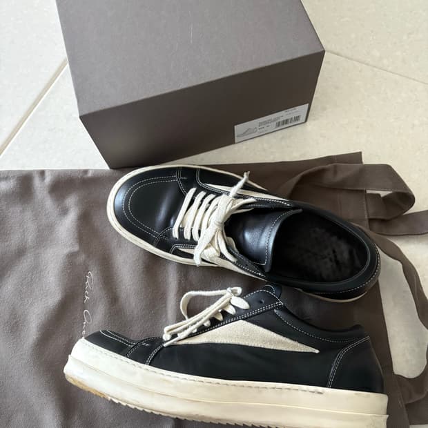 25fw릭오웬스 릭반스 레더 44 블랙판매