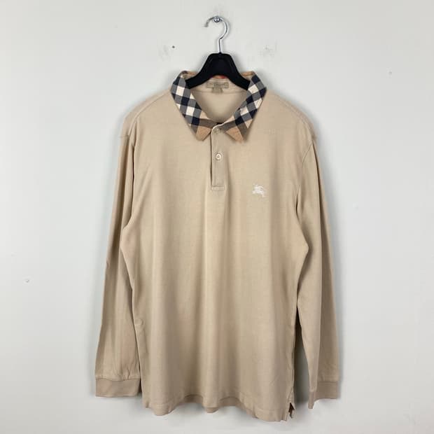 버버리 노바체크 긴팔 PK 카라티 L