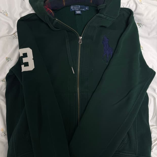 폴로 빅포니 후드집업 그린 M