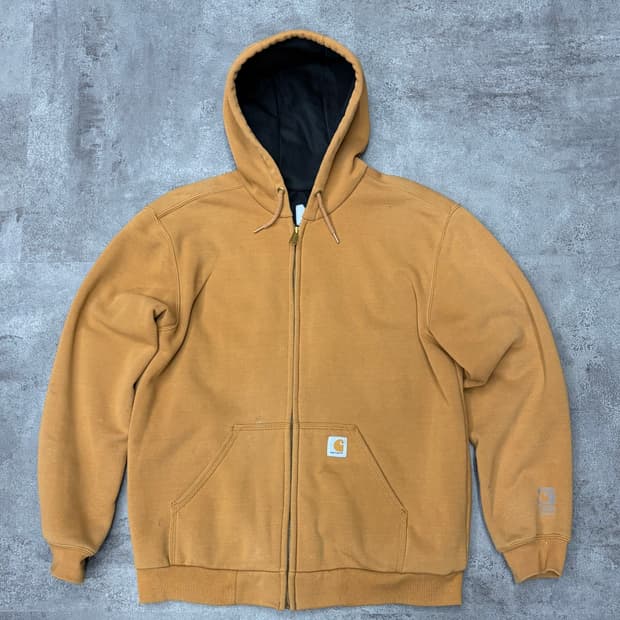 칼하트 브라운 써멀후드 집업 