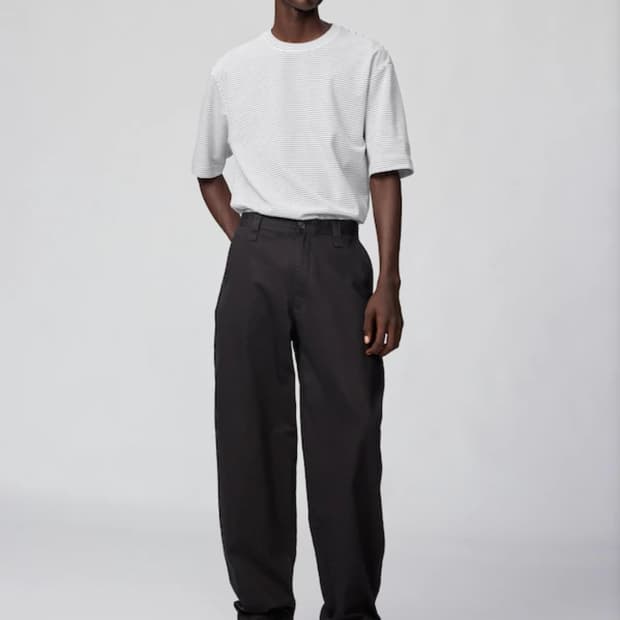 1회착 82 긴기장) 유니클로U 와이드핏 치노팬츠 블랙