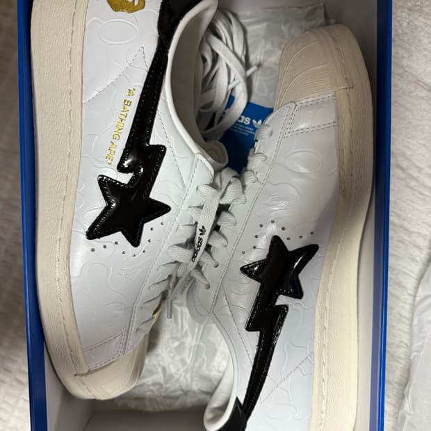 아디다스 x 베이프 슈퍼스타 255 극미중고 팔아요