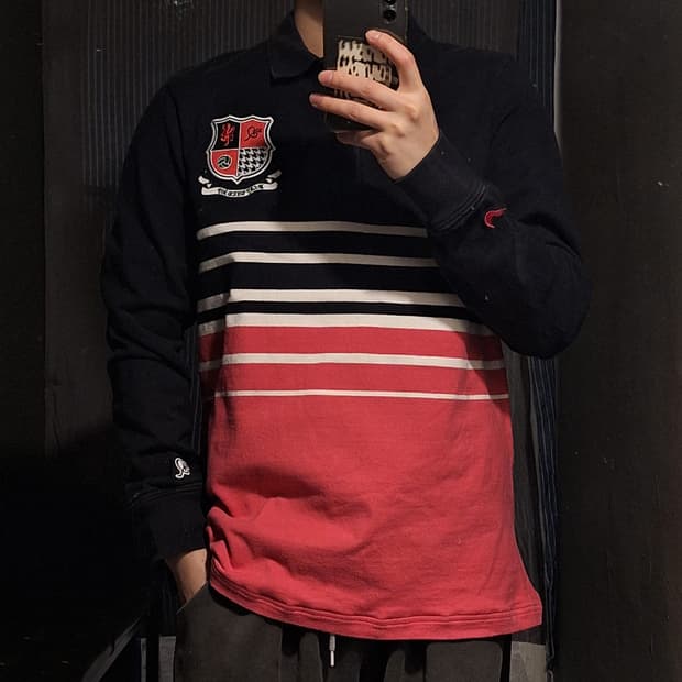 나이키 피그먼트 블랙 핑크 화이트 호나우지뉴 올드스쿨 카라넥 럭비티