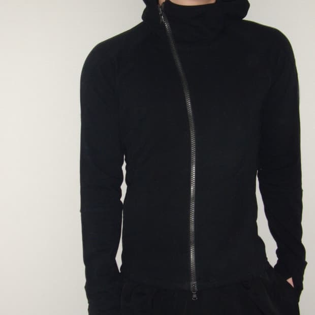 립반윙클 사선 후드집업