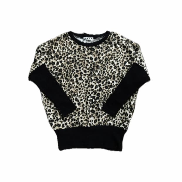 빈티지 레오파드 세미 니트