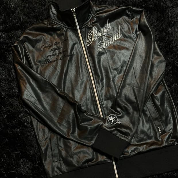 Black lettering zip-up