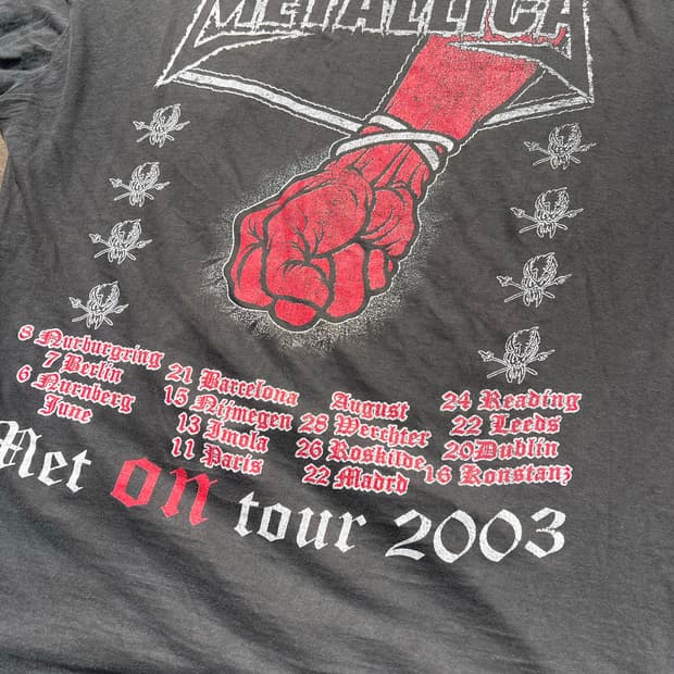 메탈리카 2003 St. Anger tour 티셔츠 L