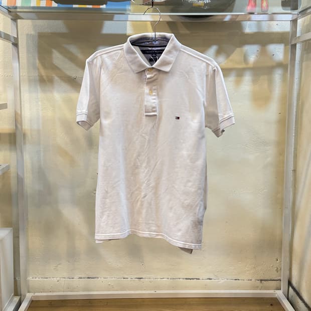 타미힐피거 화이트 반팔 카라티 S