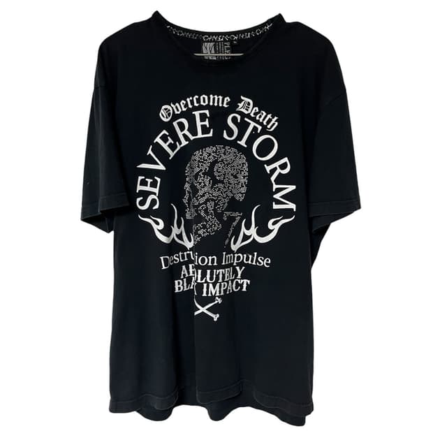 punk skull cubic tshirt