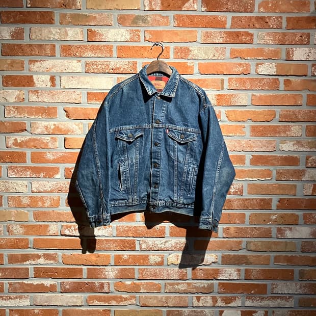 80s USA 빈티지 리바이스 버팔로 안감 3세대 데님 자켓