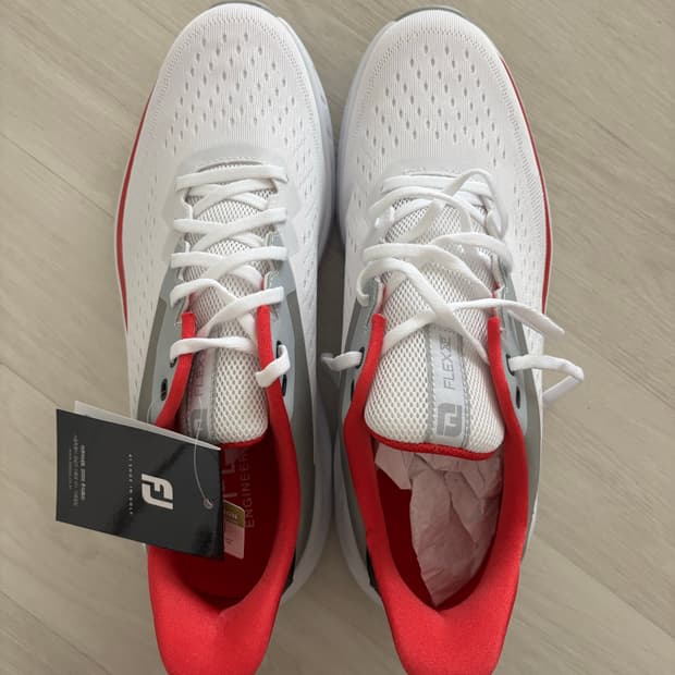 (새상품) 풋조이 플렉스 XP 골프화 흰빨