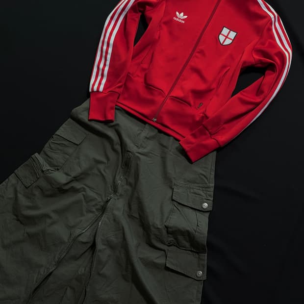 아디다스 잉글랜드 레드 져지/G.O.A st 지퍼 스커트/레그워머 세트
