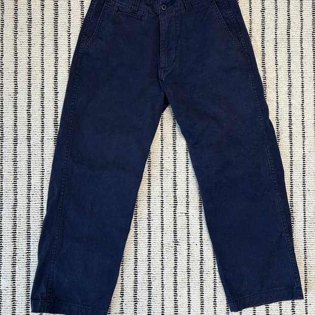 코튼 네이비 치노팬츠 (made in japan)