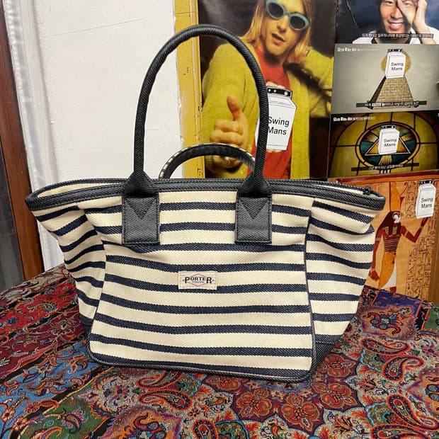 요시다포터 스트라이프 토트백