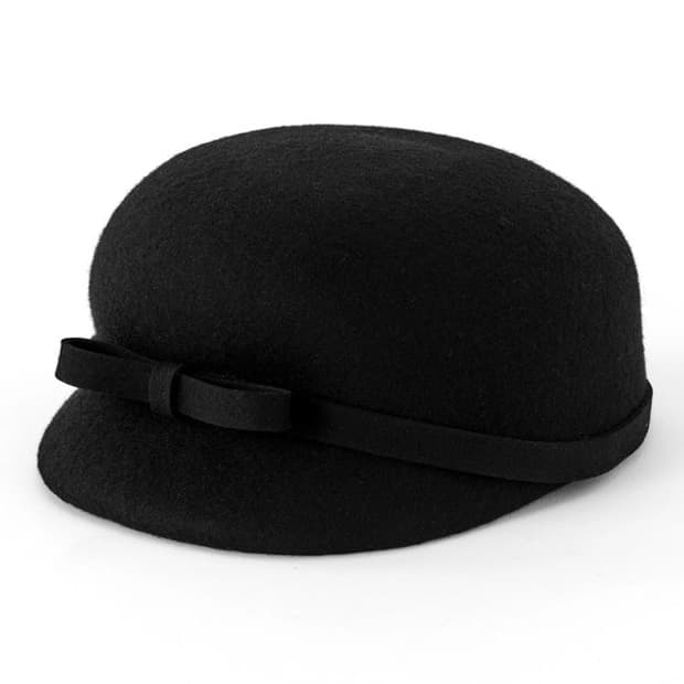 Grl 그레일 울 펠트 리본 햇 모자 프리지아 양산형갸루일본빈티지