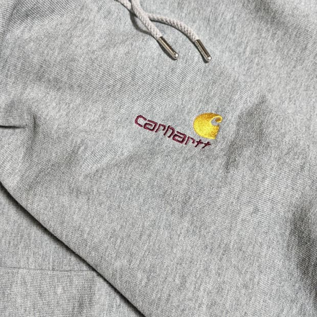 칼하트 WIP 아메리칸 스크립트 후드 스웻 셔츠