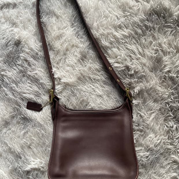 올드코치 빈티지 코치 브라운 레더 숄더백