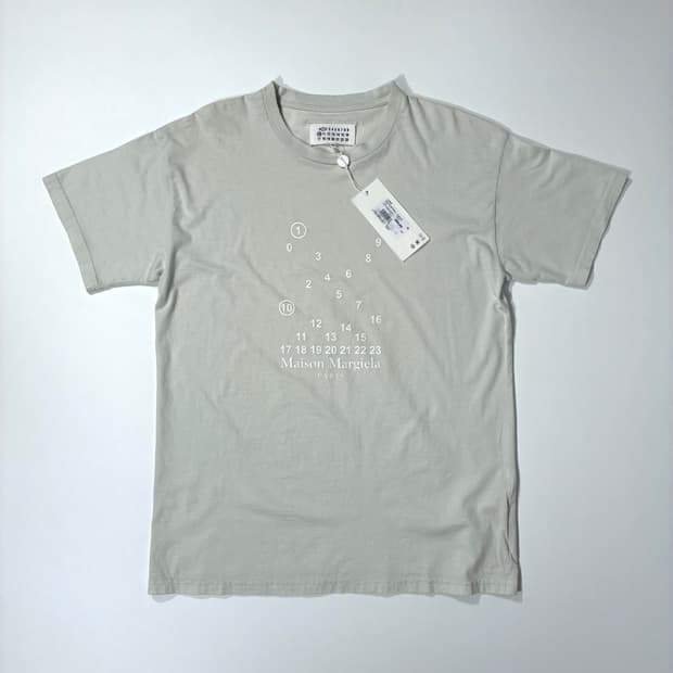메종 마르지엘라 뉴메릭 로고 넘버링 티셔츠 오프화이트 M사이즈