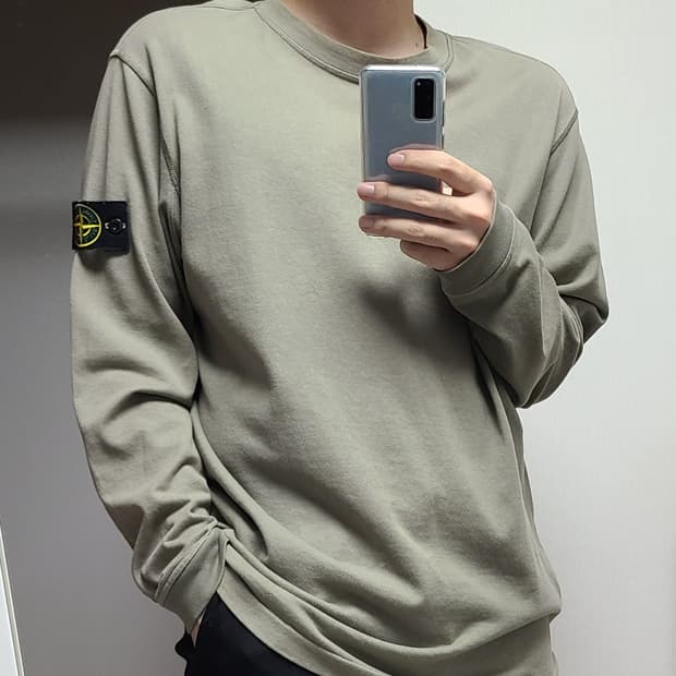 [XXL] 스톤아일랜드 긴팔 롱슬리브 카키 정품