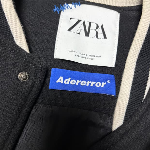 아더에러 자라 울 블렌드 봄버 블랙  사이즈 M-L 
