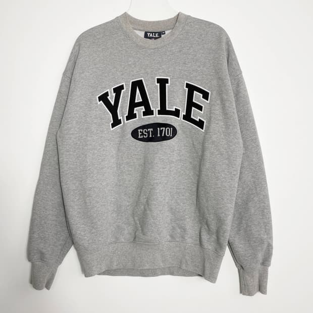 D2 예일(YALE) 2톤 아치 스웨트셔츠 그레이 M사이즈