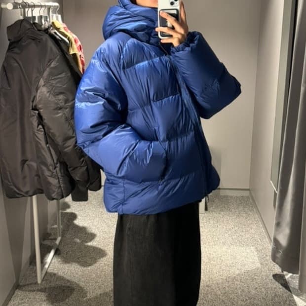 (정가 40만) ARKET 아르켓 텐씨맛 스포티 다운패딩 블루