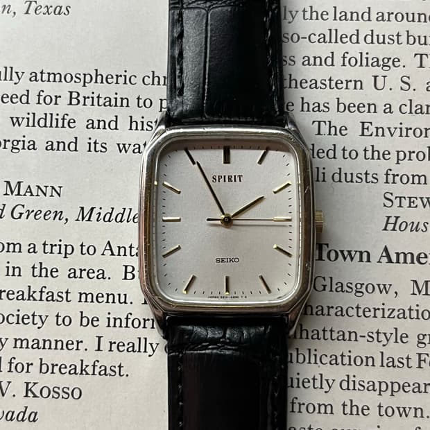 Vintage Seiko Quartz Spirit Tank Watch