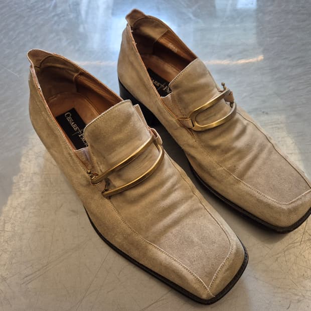 체사레 파지오티 스쿼어토 스웨이드 슈즈