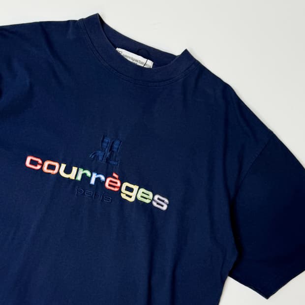 Courreges 꾸레쥬 로고 반팔 티셔츠