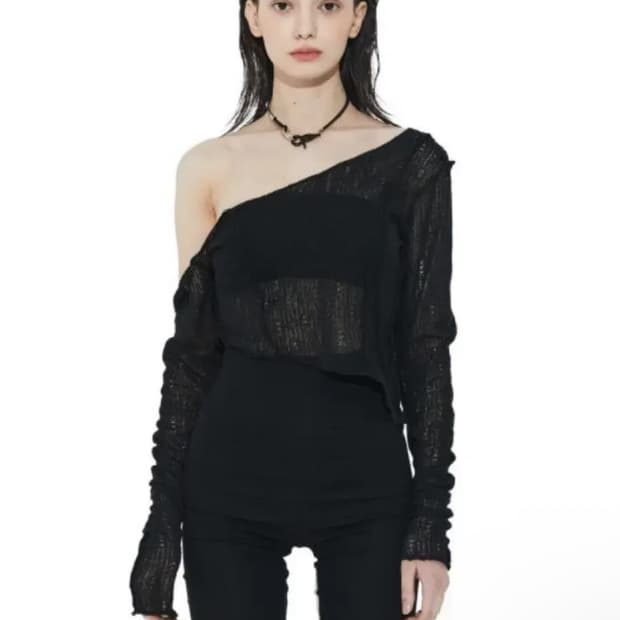 보헤미안서울 언발 니트 펑크 고딕 고스 페어리 그런지