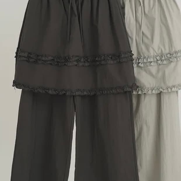 걍새거) 반셀 프릴 치마바지 레이어드 팬츠 에이블리
