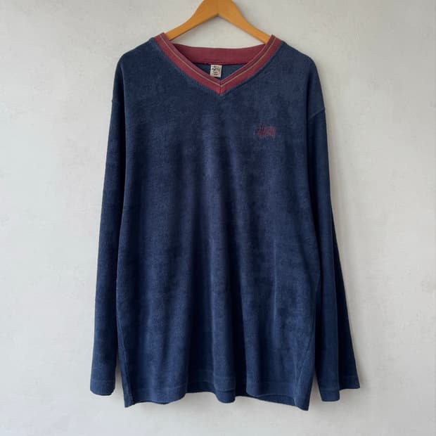 90s 스투시 V-Neck 롱슬리브