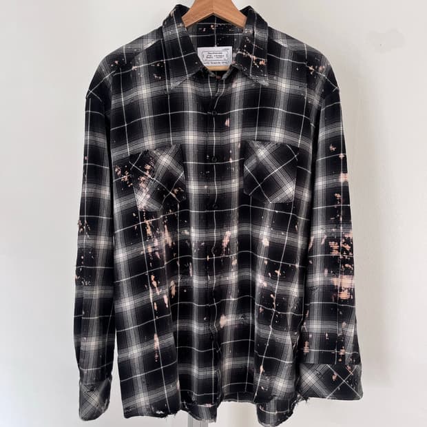 RAFU 24ss Bleached & Damaged shirt