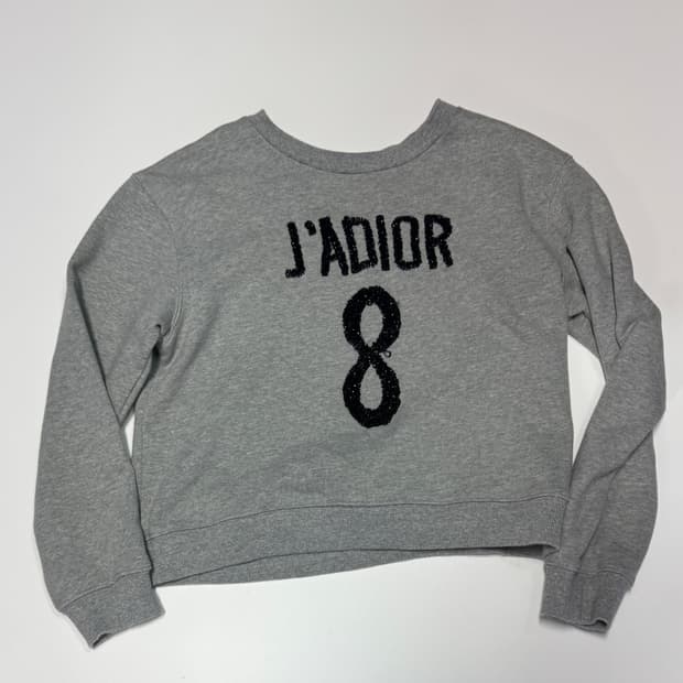 여성 디올 J'ADIOR 8 커스텀 크롭 맨투맨