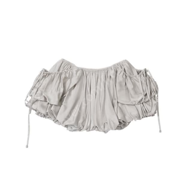 스컬프터 벌룬 카고 스커트 웜그레이